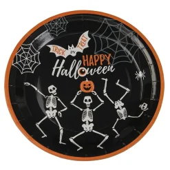 Papptallerkener Halloween Skjelett