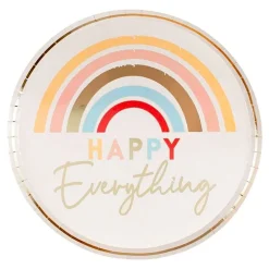 Papptallerkener Regnbue Happy Everything