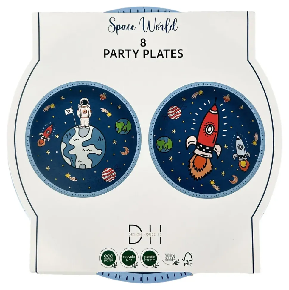 Papptallerkener Space World