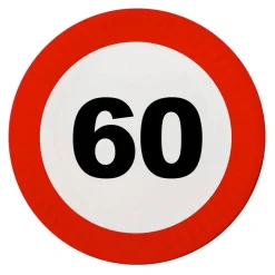 Papptallerkener Trafikkskilt 60