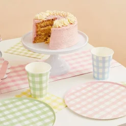 Papptallerken Gingham