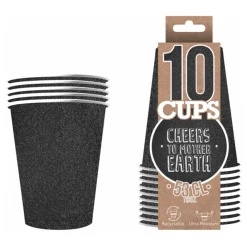 Party Cups Glitter Svart