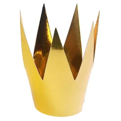 Partyhatter Prinsessekrone Gull