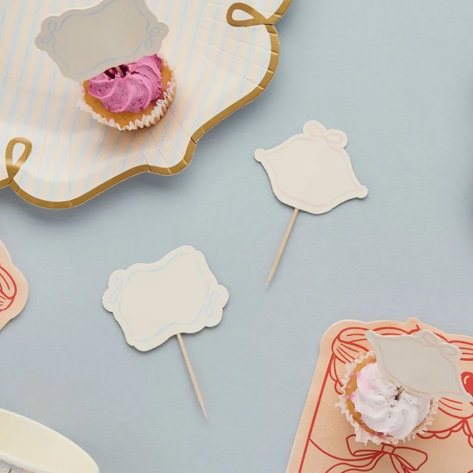 Partypicks Sløyfe Blå/Rosa