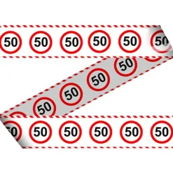 Partytape Trafikkskilt 50