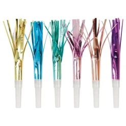 Partytuter Metallic Flerfargede med Frynser