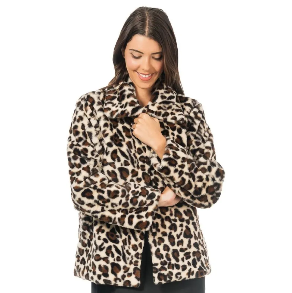 Pelsjakke Leopard Dame