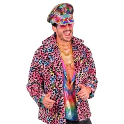 Pelsjakke Leopard Rosa
