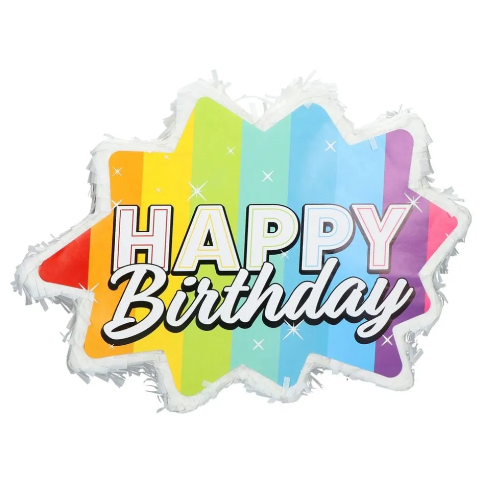 Piñata Stjerne Regnbue Happy Birthday
