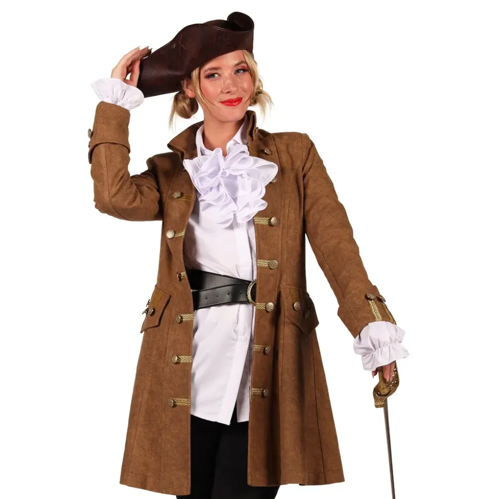Piratjakke Brun Dame Deluxe