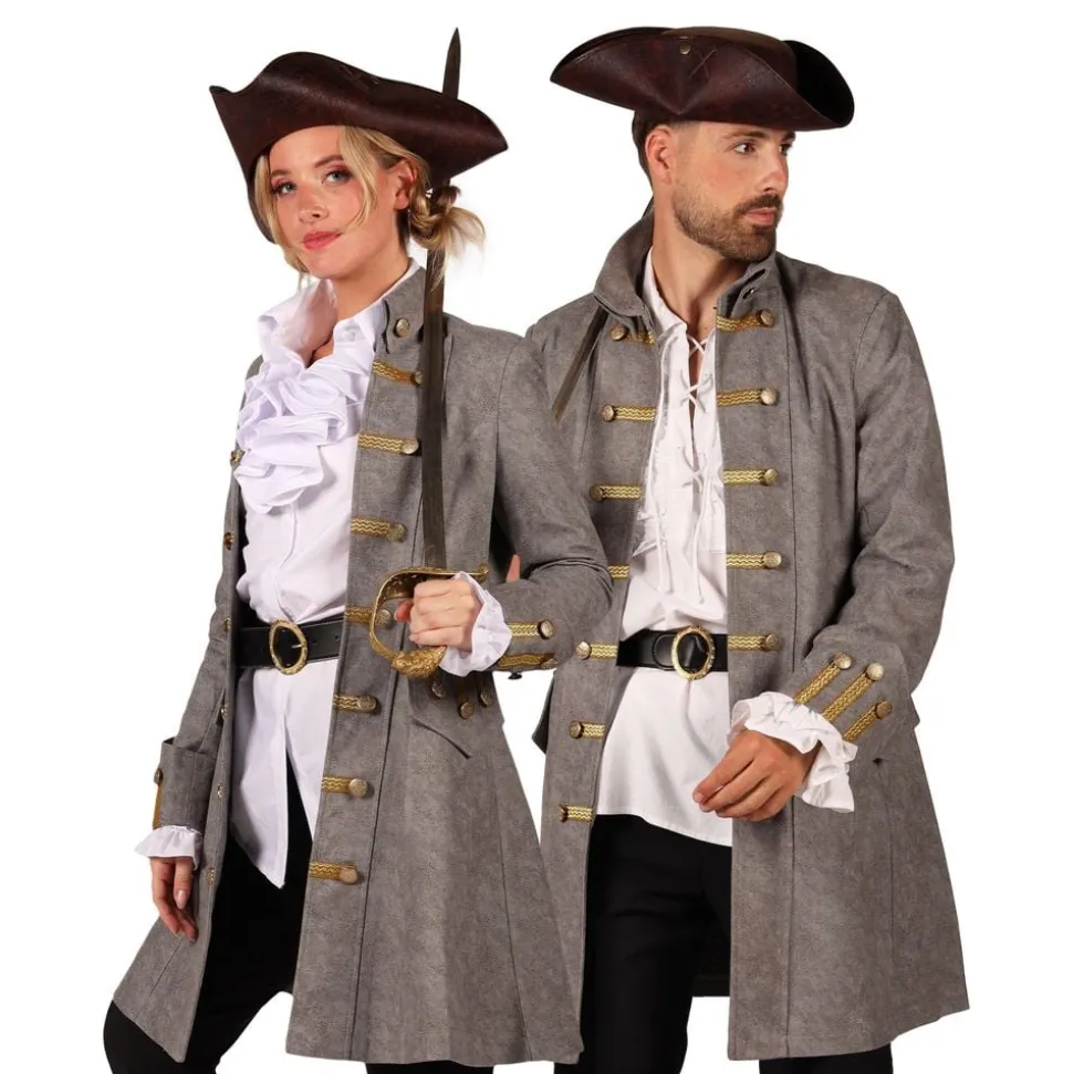 Piratjakke Grå Dame Deluxe