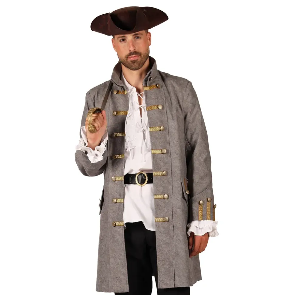 Piratjakke Grå Herre Deluxe