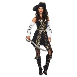 Piratkaptein Dame Deluxe Kostyme
