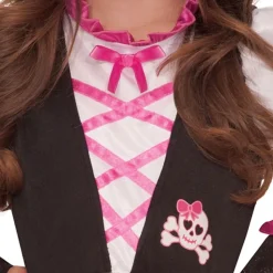 Piratkjole Rosa Kids Maskerade Kostyme