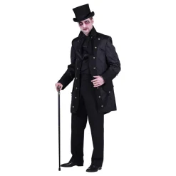 Piratkåpe Herre Svart Deluxe