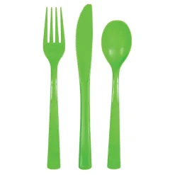 Plastbestikk Limegrønn
