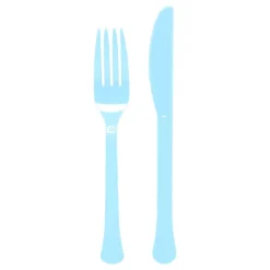 Plastbestikk Lyseblå