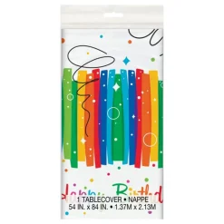 Plastduk Happy Birthday Regnbue