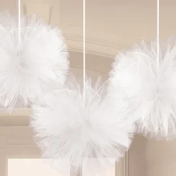 Pom Pom Hvite Hengende Dekorasjon