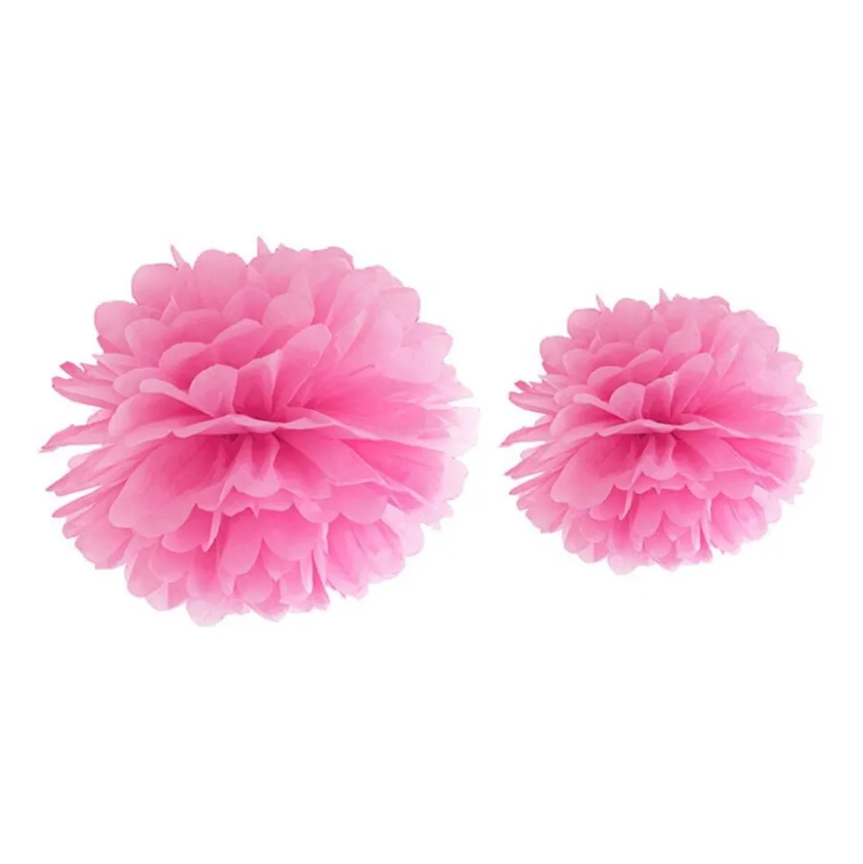 Pom Pom Rosa Hengende Dekorasjon