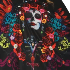 Poncho med Hette Day of the Dead
