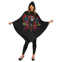 Poncho med Hette Day of the Dead