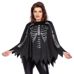 Poncho Skjelett med Glitter