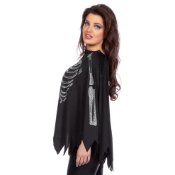 Poncho Skjelett med Glitter