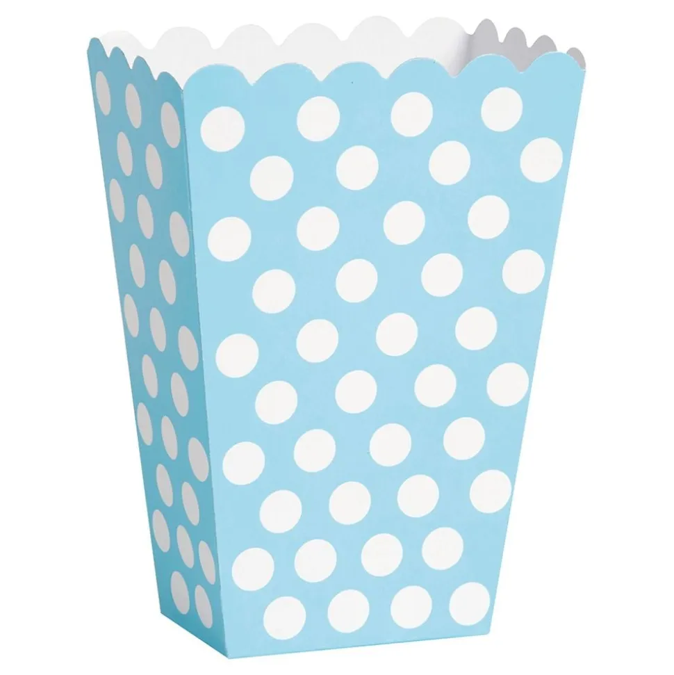 Popcornbeger Lyseblå Prikkete