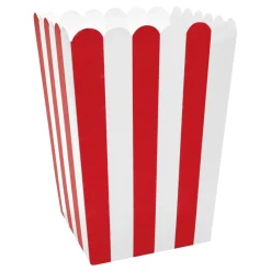 Popcornbeger Røde Stripete