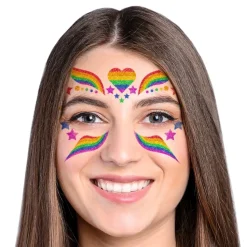 Pride Glitter Selvheftende Sminke