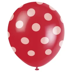Prikkete Ballonger Røde