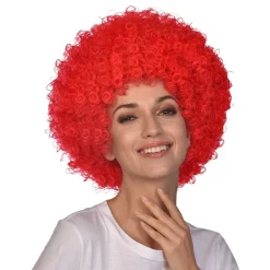 Rød afroparykk