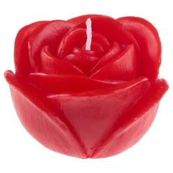 Rødt roseformet lys