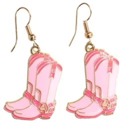 Øredobber Cowboy Rosa Sett