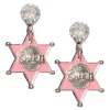 Øredobber Sheriffstjerner Rosa