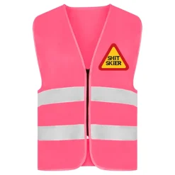 Refleksvest Shit Skier Neonrosa