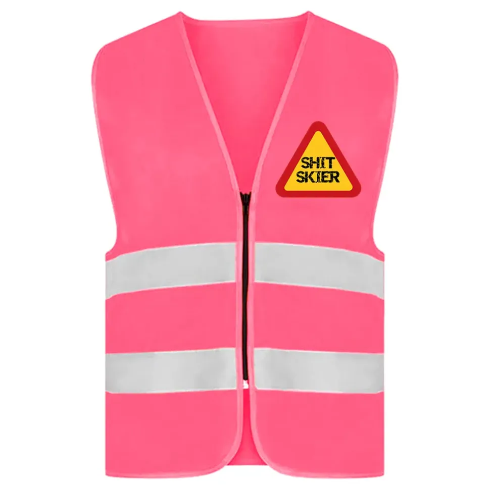 Refleksvest Shit Skier Neonrosa