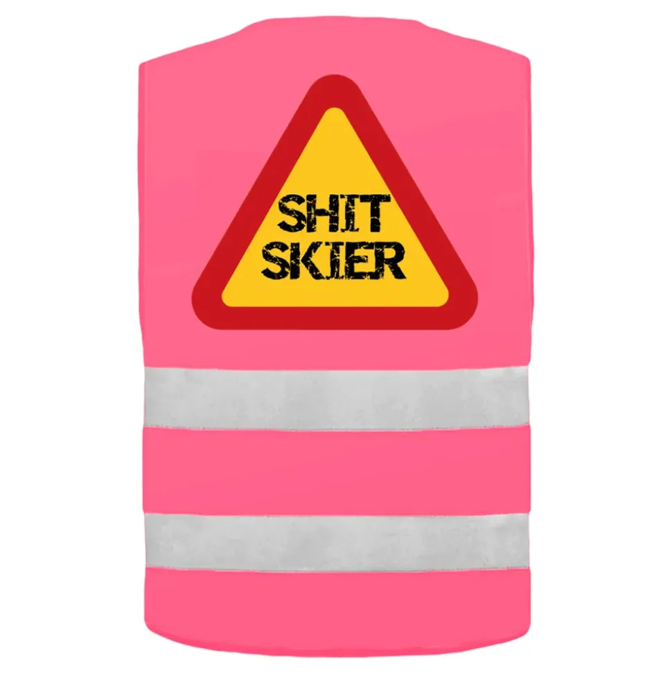 Refleksvest Shit Skier Neonrosa