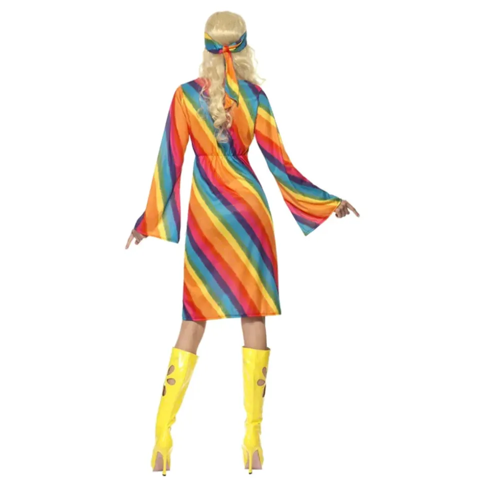 Regnbue Hippie Kostyme