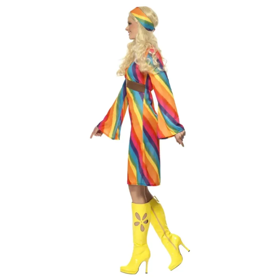 Regnbue Hippie Kostyme