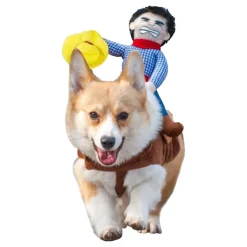 Ridende Cowboy Kostyme til Hund