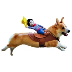 Ridende Cowboy Kostyme til Hund