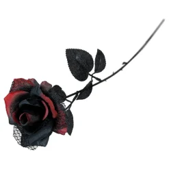 Rose i plast rød/svart