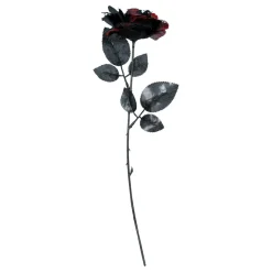 Rose i plast rød/svart