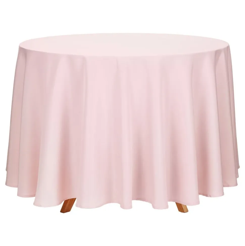 Rund bordduk i stoff Dusty Pink