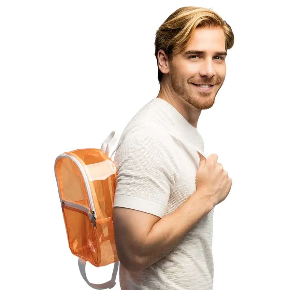 Ryggsekk Transparent Neonoransje
