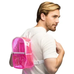 Ryggsekk Transparent Neonrosa