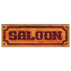 Saloonskilt i Papp