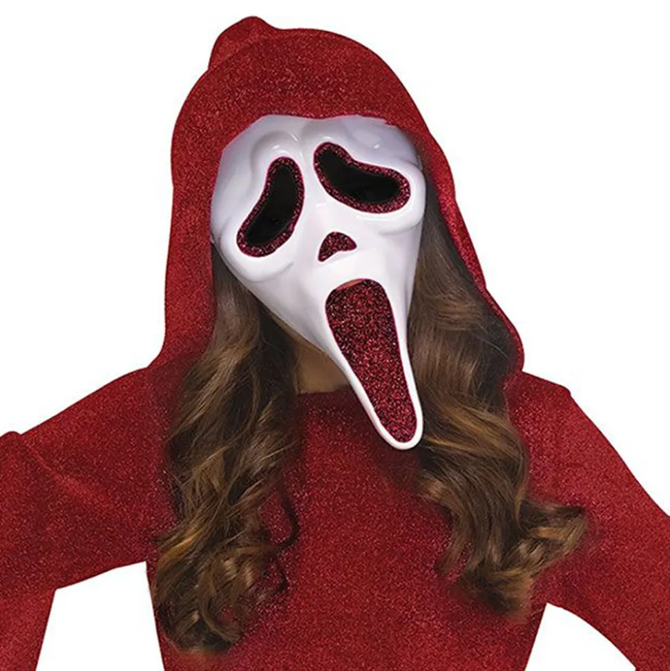 Scream Ghost Face rød Barn Kostyme